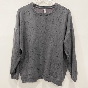 Athleta Studio To Street Print Splatter Sweathirt Grey Large